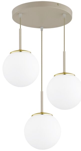 Brilagi - Полилей на кабел MILO ECRU 3xE27/60W/230V бежов/златист