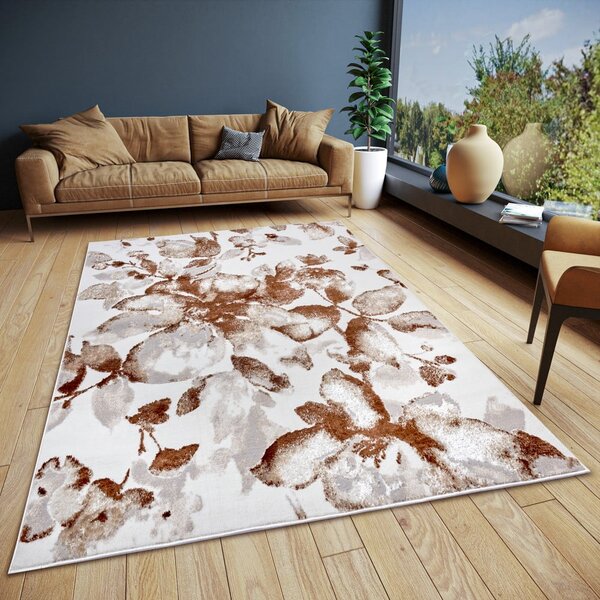 Кафяв килим 67x120 cm Shine Floral - Hanse Home