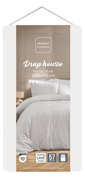 Бял чаршаф 140x190 cm Linella – douceur d'intérieur