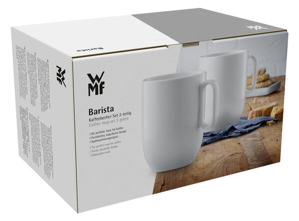 Бели порцеланови чаши в комплект от 2 броя 380 ml Barista - WMF