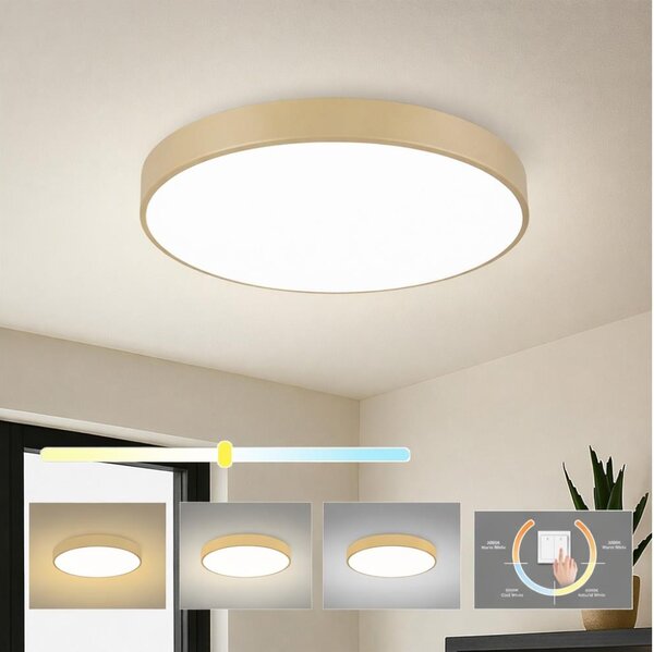 BRILAGI - LED таванно осветително тяло POOL LED, 60W, 230V, 3000/4000/6000K, Ø 60 см, бежово