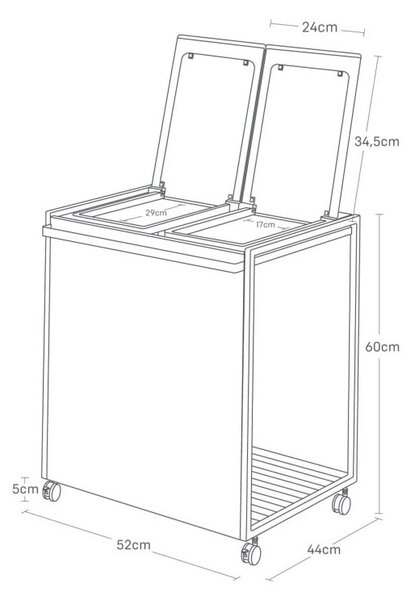 Бяло метално кошче за рециклиране Tower – YAMAZAKI