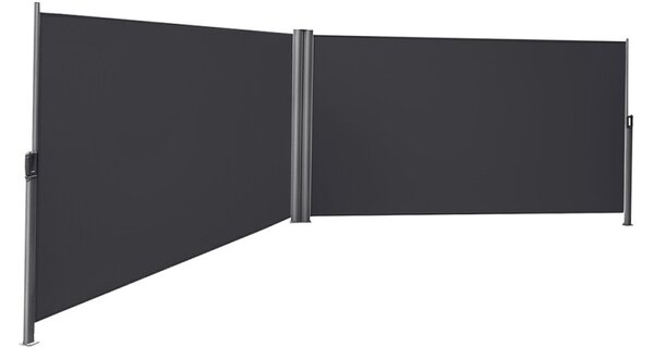 Двойна странична тента Songmics Сива 160x600 см