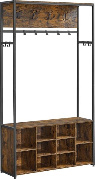 Кафява закачалка Vasagle 100x32x180 cm