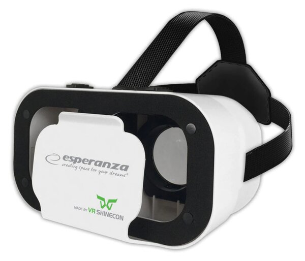 VR очила за смартфони Esperanza Shinecon EMV400, 4.7 - 6", Асферични лещи, Регулируеми презрамки, Бял