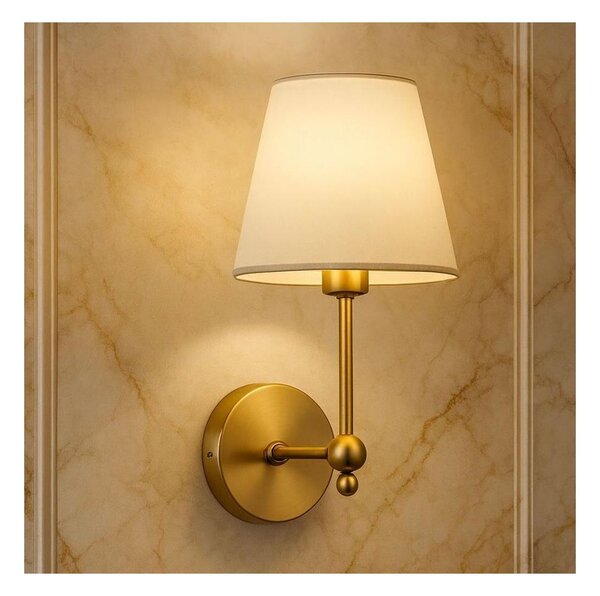 Настенна лампа ASPARAGUS 1xE27/40W/230V златна/кремава