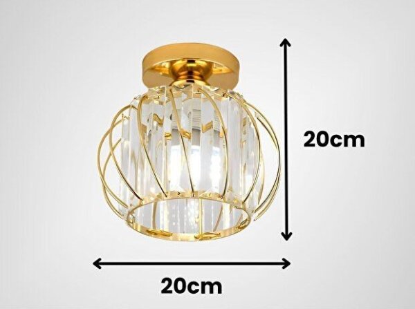 Таванно осветително тяло BELLA 1xE27/40W/230V Ø 20 см златисто