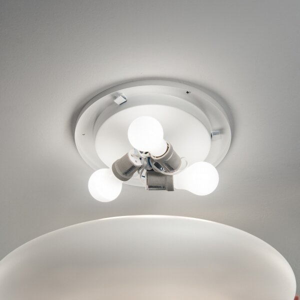 Ideal Lux - Плафон SMARTIES 3xE27/42W/230V, диаметър 50 см, бял