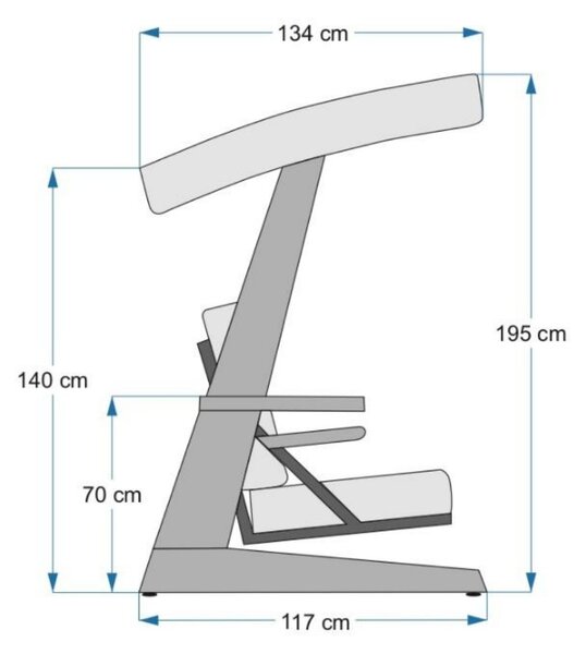 Хамак за люлеене с 3 места Sia 2400 Антрацит 236x190x175 см