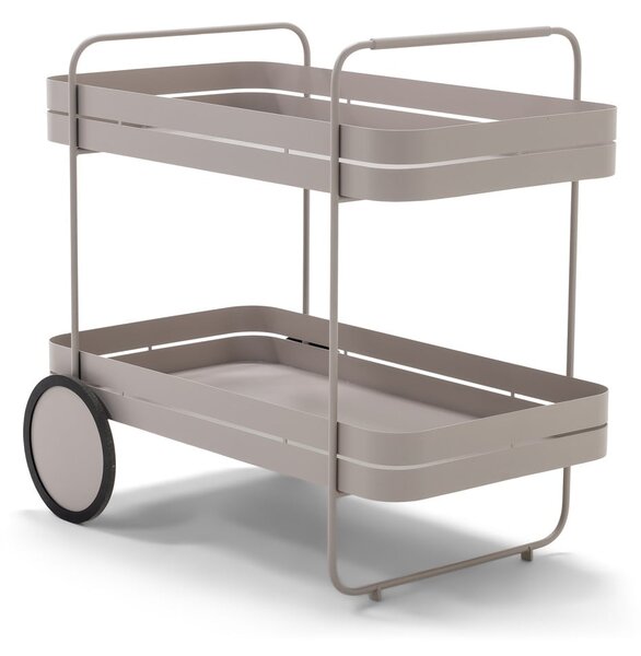 Метална маса за сервиране на колелца 74x42 cm Gin & Trolley – Spinder Design