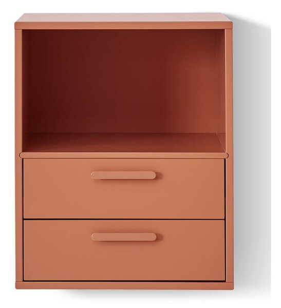 Тухлено червено стенно нощно шкафче с 2 чекмеджета Keep by Hammel - Hammel Furniture