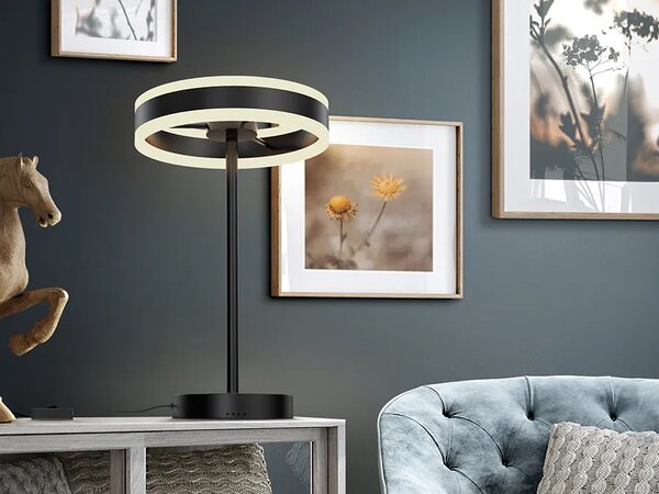 ·HELIA· LED ЛАМПА ЗА МАСА, МАТОВ ЧЕРЕН