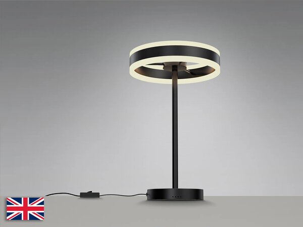 HELIA - LED ЛАМПА ЗА МАСА, МАТОВ ЧЕРЕН
