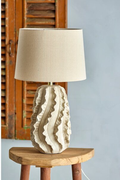 Бежова настолна лампа с текстилен абажур (височина 64 cm) Natika – Bloomingville