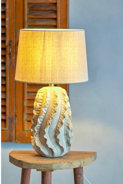 Бежова настолна лампа с текстилен абажур (височина 64 cm) Natika – Bloomingville