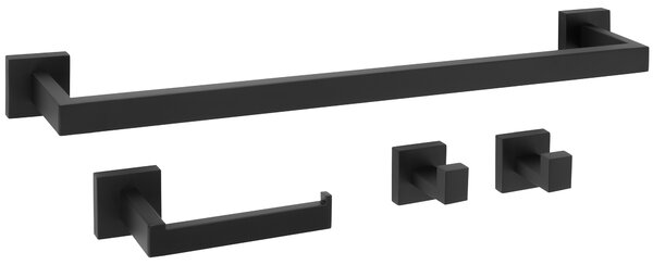 Комплект аксесоари за баня Rio Black 4 части