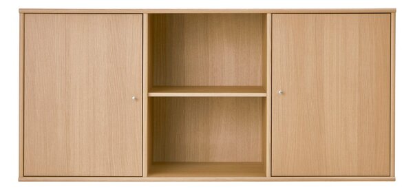 Нисък висящ скрин от декор от дъб в естествен цвят 133x61 cm Mistral – Hammel Furniture