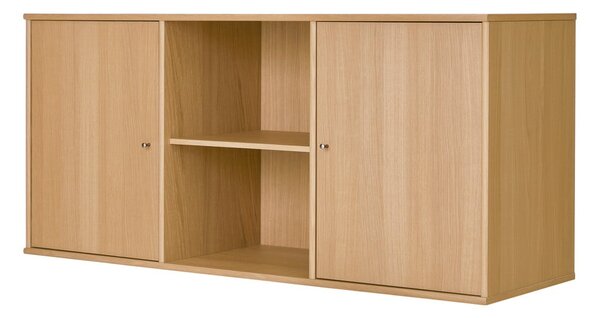 Нисък висящ скрин от декор от дъб в естествен цвят 133x61 cm Mistral – Hammel Furniture