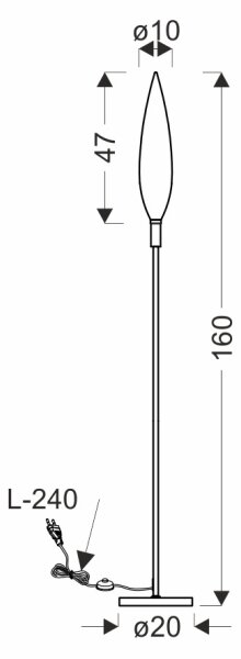 Подова лампа NORDIC 1xG9/5W/230V черна/димно бежова