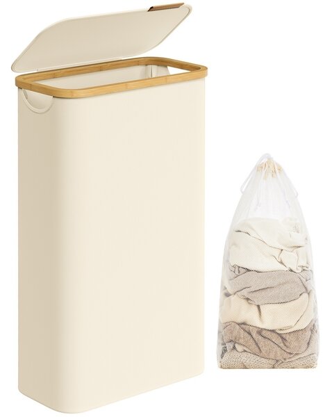 Кош за пране Songmics Cream 42x22.5x70.5 cm