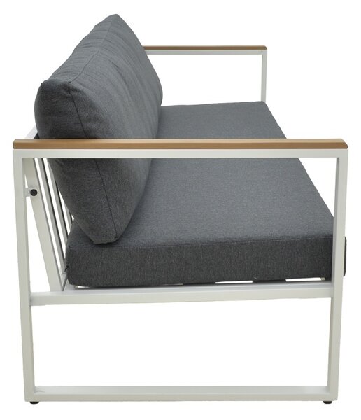 Градински диван с 3 места, Aurelio, антрацит, 192x74x63 см