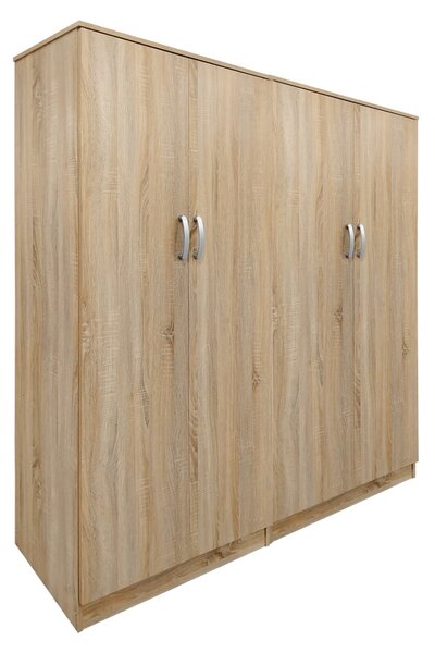 Шкаф с 4 врати, Athos I V1, дъб, 160x42x180 см