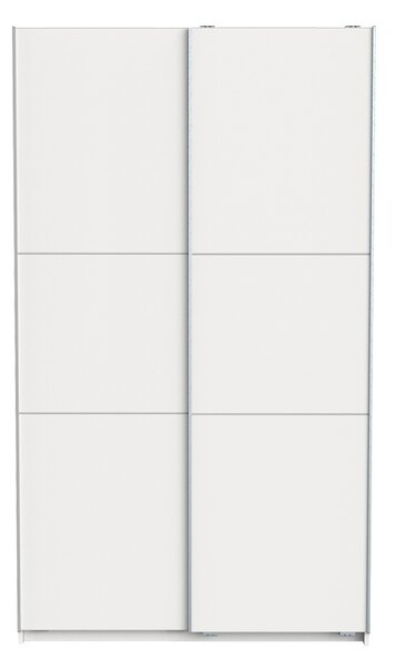Гардероб с 2 плъзгащи врати, Kawen, бял, 116.5x60x203 см
