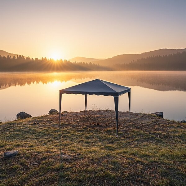 Градински павилион, Gazebo, тъмносив, 300x300x250 см