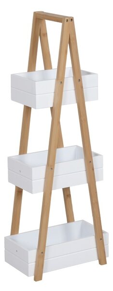 Стояща етажерка, Tercy, бял, 30x18x80 см