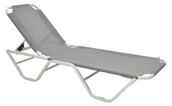 Шезлонг, Dessie, тъмносив, 59.5x193x29.5 см