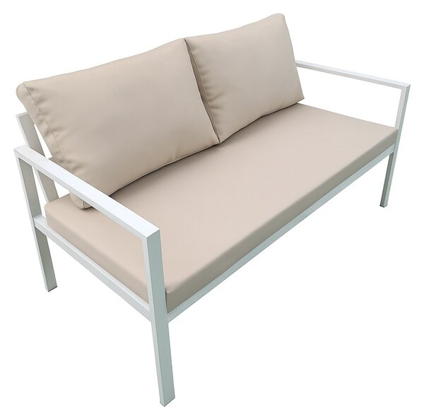 Градински комплект от 4 части, Gardenly, бял, 141x68.5x72 см