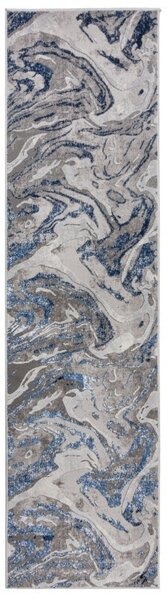 Килим пътека, Marbled Flair Rugs, тъмносин, 60x230 см