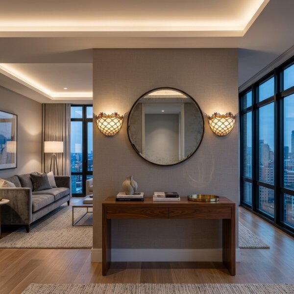 Brilagi - Tiffany витражно стенно осветително тяло, цвят слонова кост, 1xE14/40W/230V