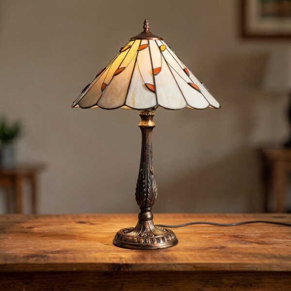 Brilagi - Витражна настолна лампа в стил Tiffany FOLIA 2xE27/60W/230V