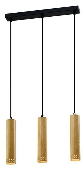 Висяща лампа с метален абажур в черно и златисто 6x46 cm Tubo - Candellux Lighting