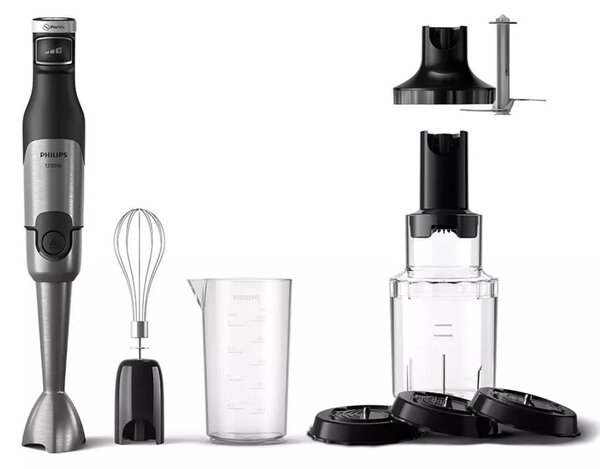 Пасатор Philips HR2684/00, с кана, чопър и бъркалка, 1200W, 500ml кана/700ml чопър, ProMix технология, черен