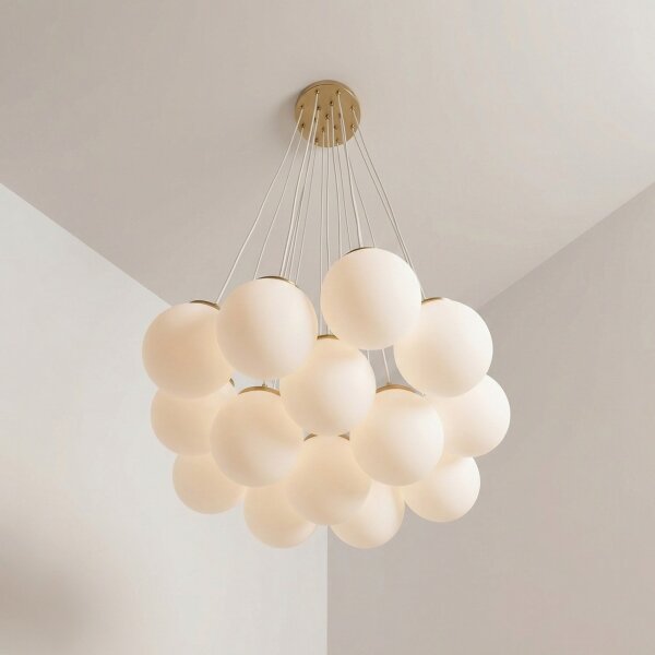 Brilagi - Полилей на кабел GLOBE 15xE14/15W/230V бял