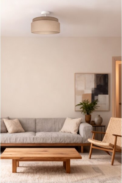 Brilagi - Плафонен полилей PADOVA 1xE27/60W/230V Ø 40 cm бежов
