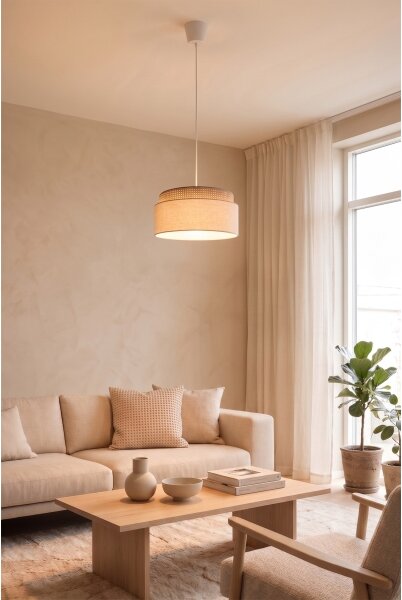 Brilagi - Полилей на кабел PADOVA, 1xE27/60W/230V, Ø 40 см, бежов