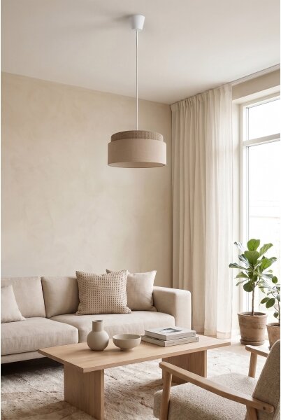 Brilagi - Полилей на кабел PADOVA, 1xE27/60W/230V, Ø 40 см, бежов