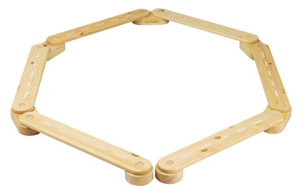 Сензорна пътека от масивен бор в естествен цвят 10x408x5 cm Montessori – Meowbaby