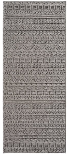 Килим пътека, Helix етно V3, сребрист, 80x250 см