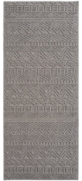 Килим пътека, Helix етно V3, сребрист, 80x250 см