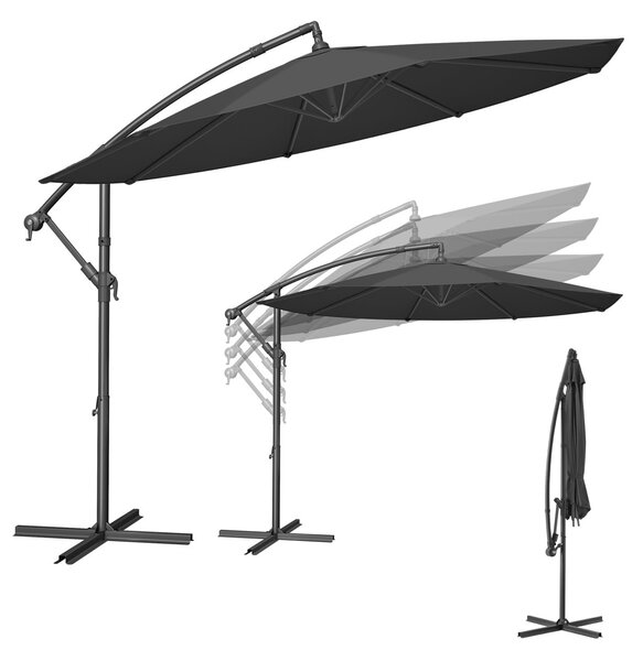 Градински чадър Songmics Grey 300x300x245 cm