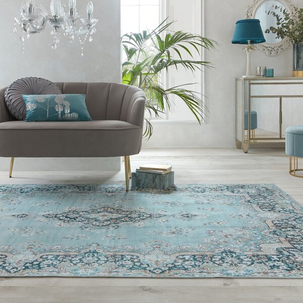 Тюркоазен килим за миене 120x170 cm FOLD Colby - Flair Rugs