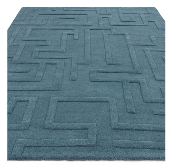 Син вълнен килим 120x170 cm Maze - Asiatic Carpets