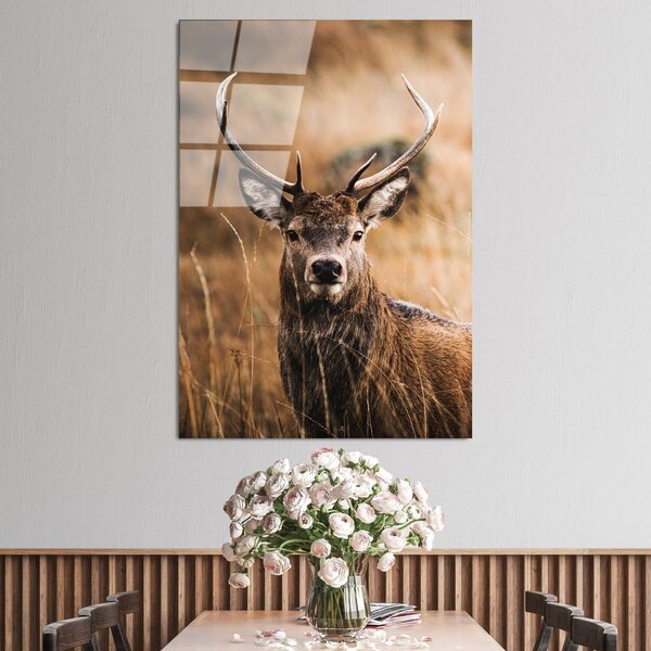 Живопис върху стъкло 70x100 cm Deer - Wallity