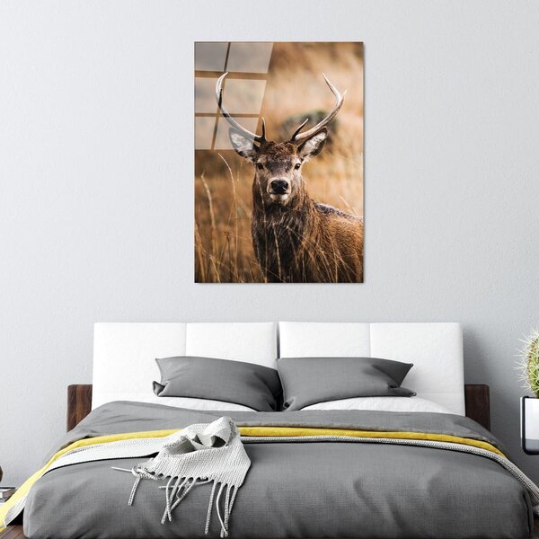 Живопис върху стъкло 70x100 cm Deer - Wallity