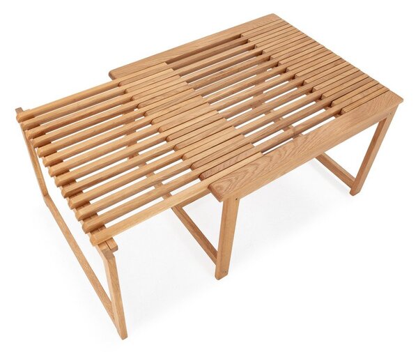 Масичка за кафе от масивен дъб в естествен цвят 60x70 cm Unai – MOME