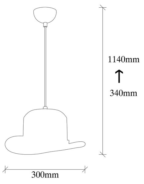 Черно висящо осветително тяло с метален абажур ø 30 cm Sivani – Opviq lights